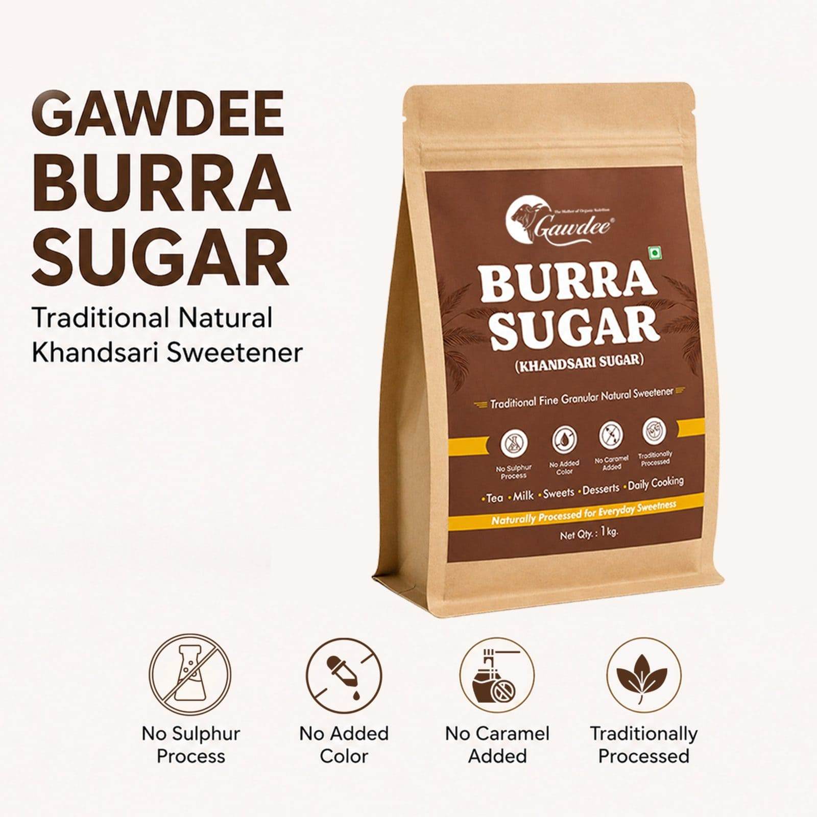 Gawdee Burra Sugar 1kg